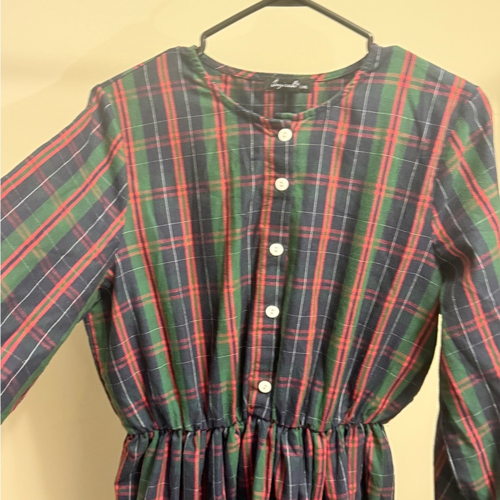Plaid Button-Down Dress